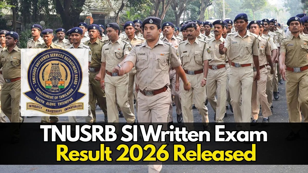TNUSRB SI Written Exam Result 2026 Released
